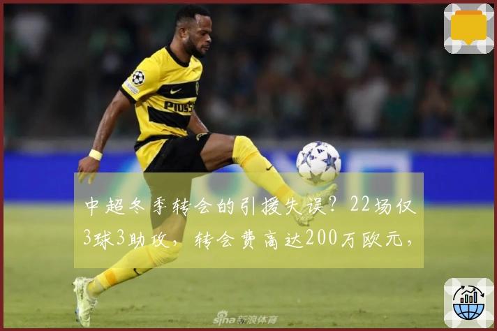 中超冬季转会的引援失误？22场仅3球3助攻，转会费高达200万欧元，共同成为标王。